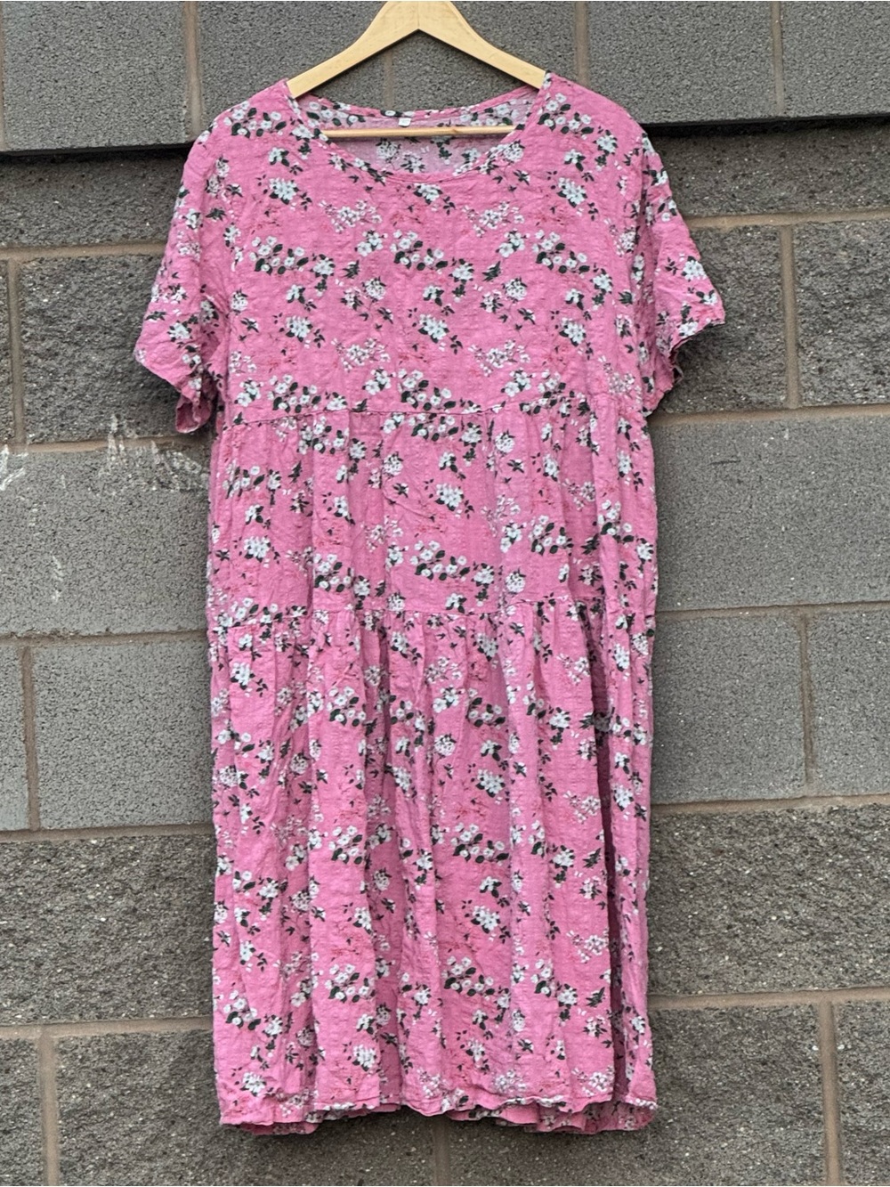 Women’s Minibee Pink Floral Bohemian Maxi Dress 2XL